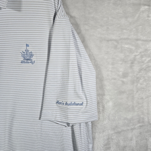 Peter Millar Men Polo Golf Summer Comfort Striped Extra Large Hillcrest Logo NWT - Picture 5 of 9